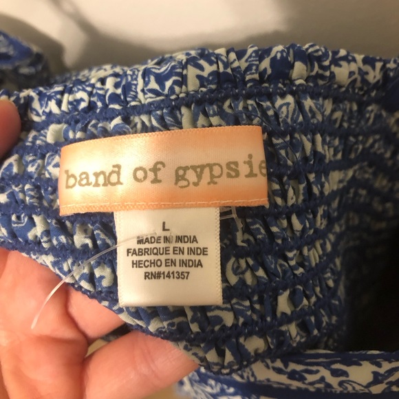 Patterned Blue Summer Dress - Picture 2 of 3